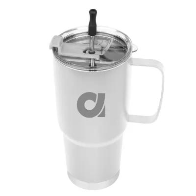 Insulated Tumbler Stainless Steel with Straw Kit - 30 oz - product view 21
