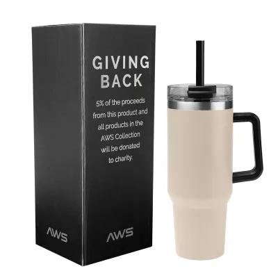 Insulated Tumbler Stainless Steel with Handle - 40 oz - product view 8