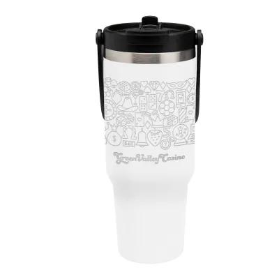 Insulated Tumbler Recycled Stainless Steel Full Laser - 40 oz - promotional product with custom logo
