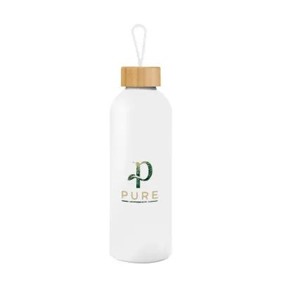 Water Bottle Recycled Aluminum with Bamboo Lid - 25 oz - product view 2