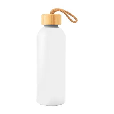 Water Bottle Recycled Aluminum with Bamboo Lid - 25 oz - product view 2