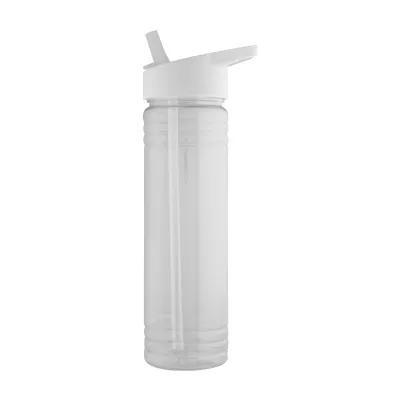 Recycled Plastic Water Bottle with Straw - 24 oz - product view 3