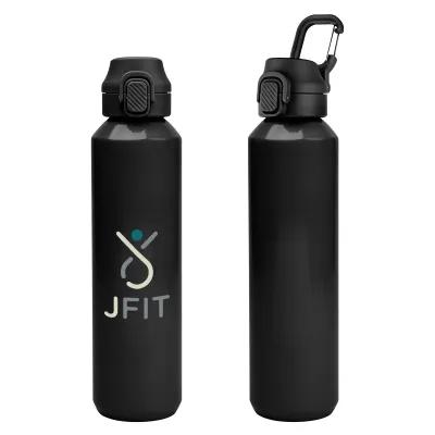 Recycled Aluminum Bottle with Carabiner - 27 oz - product view 2