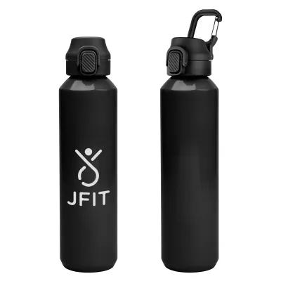 Recycled Aluminum Bottle with Carabiner - 27 oz - product view 4