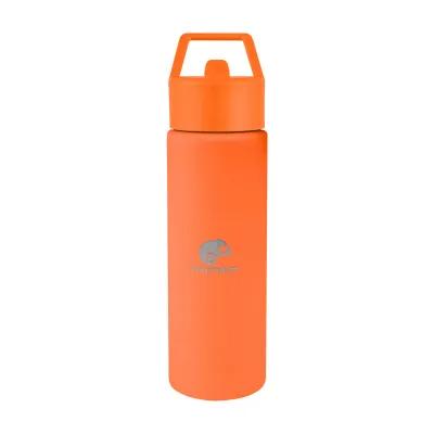 Insulated Water Bottle Recycled Steel with Straw - 24 oz - product view 2