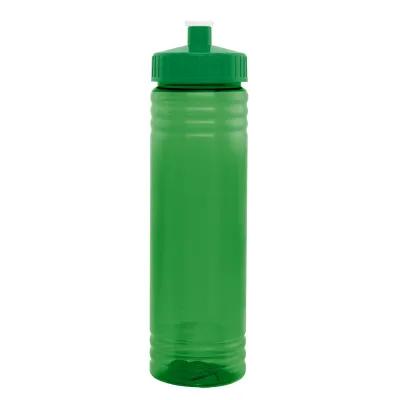 Water Bottle with Push Pull Lid PET Hustle Style - 24 oz - product view 2