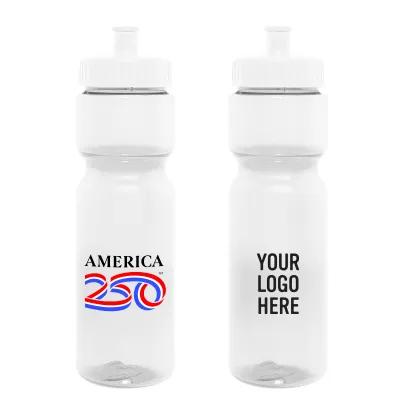 Water Bottle with Push Pull Lid PET Pace Style - 28 oz