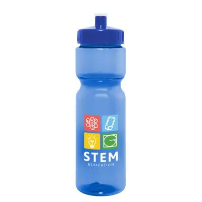 Water Bottle with Push Pull Lid PET Pace Style - 28 oz