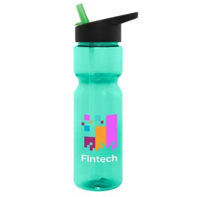 Water Bottle with Sip Top Lid PET Tempo Style - 28 oz