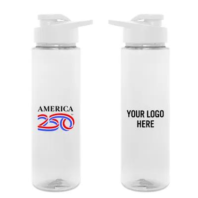 Water Bottle with Flip Top Lid Tritan Rhythm Style - 28 oz