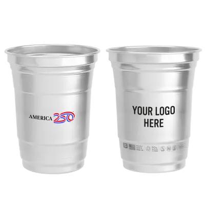 Aluminum Cup Recycled Material Stackable - 16 oz