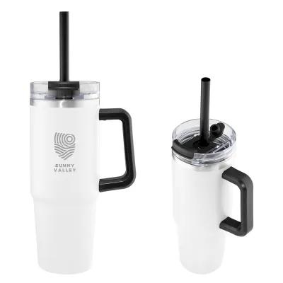 Tumbler Recycled Stainless Steel with Handle - 30 oz - product view 2