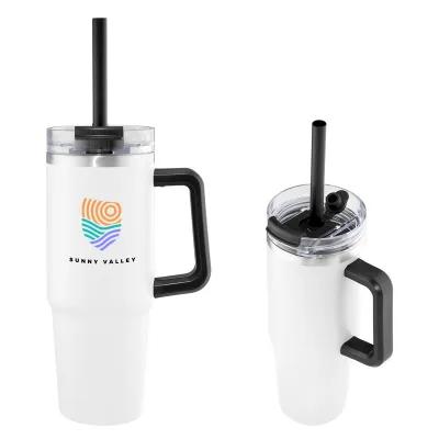 Tumbler Recycled Stainless Steel with Handle - 30 oz - product view 3