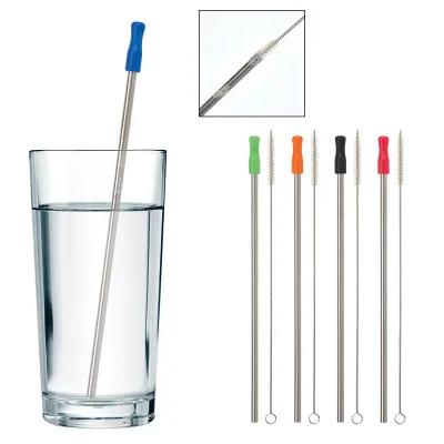 Stainless Steel Straw with Cleaning Brush - 9 in