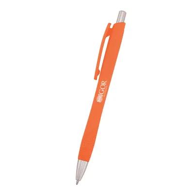 Pen Recycled ABS Plunger Action Rubberized - product view 3