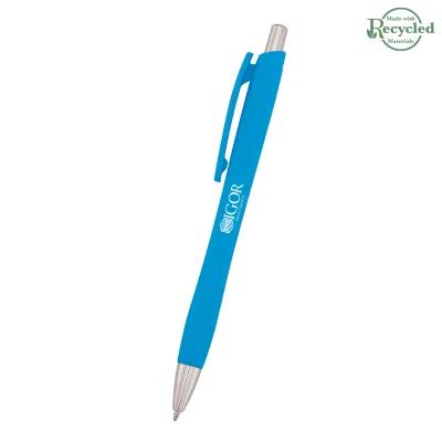 Pen Recycled ABS Plunger Action Rubberized - product view 8