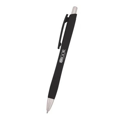 Pen Recycled ABS Plunger Action Rubberized - product view 9