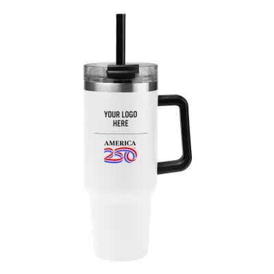 Insulated Stainless Steel Tumbler with Handle - 40 oz