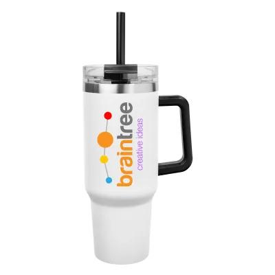 Insulated Stainless Steel Tumbler with Handle - 40 oz - product view 1