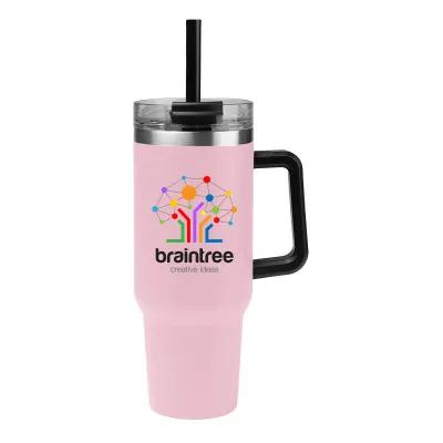 Insulated Stainless Steel Tumbler with Handle - 40 oz - product view 14