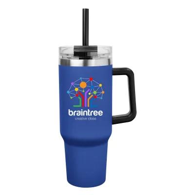 Insulated Stainless Steel Tumbler with Handle - 40 oz - product view 32