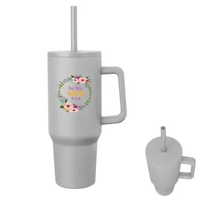 Insulated Stainless Steel Tumbler with Handle - 40 oz