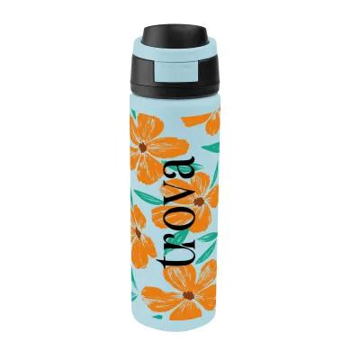 Recycled Stainless Steel Water Bottle Pop Open Lid - 24 oz - product view 2