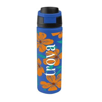 Recycled Stainless Steel Water Bottle Pop Open Lid - 24 oz - product view 3