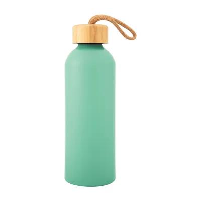 Recycled Aluminum Water Bottle with Bamboo Lid - 25 oz - product view 8