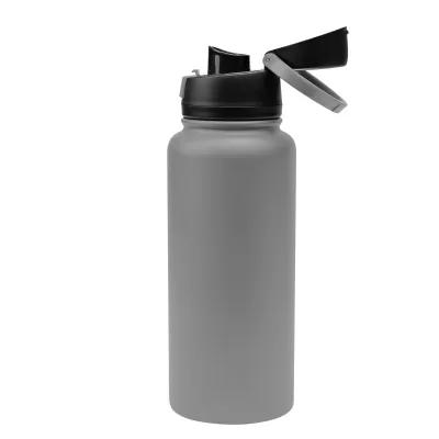 Recycled Stainless Steel Water Bottle Pop Open Lid - 32 oz - product view 1