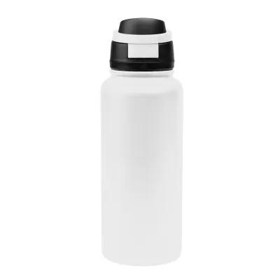 Recycled Stainless Steel Water Bottle Pop Open Lid - 32 oz - product view 2