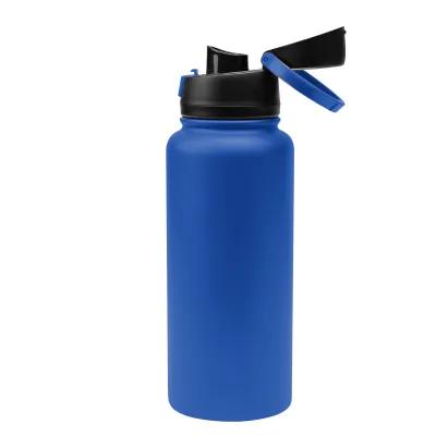 Recycled Stainless Steel Water Bottle Pop Open Lid - 32 oz - product view 4