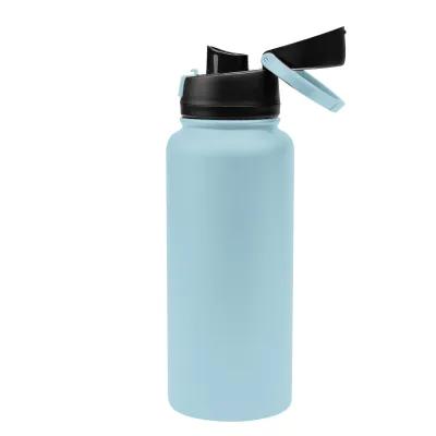 Recycled Stainless Steel Water Bottle Pop Open Lid - 32 oz - product view 6