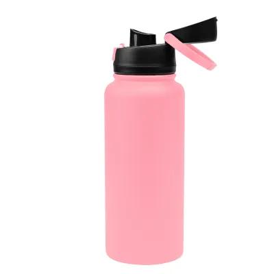 Recycled Stainless Steel Water Bottle Pop Open Lid - 32 oz - product view 23