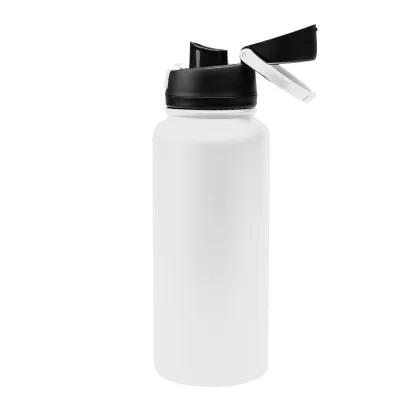 Recycled Stainless Steel Water Bottle Pop Open Lid - 32 oz - product view 25