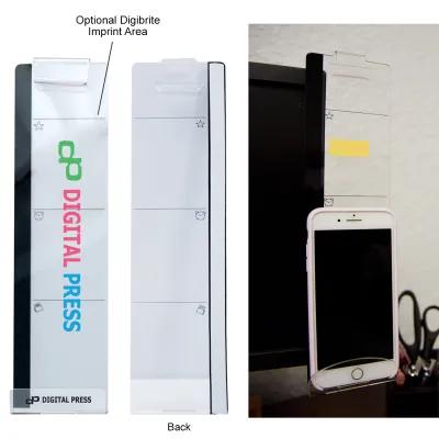 Acrylic Monitor Memo Board with Phone Holder - 3 x 12 in