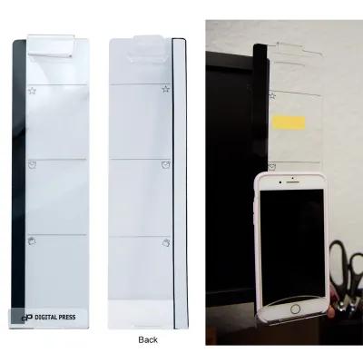 Acrylic Monitor Memo Board with Phone Holder - 3 x 12 in - product view 1