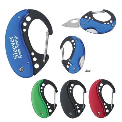 Carabiner Multi-Tool with Knife Clip Attachment