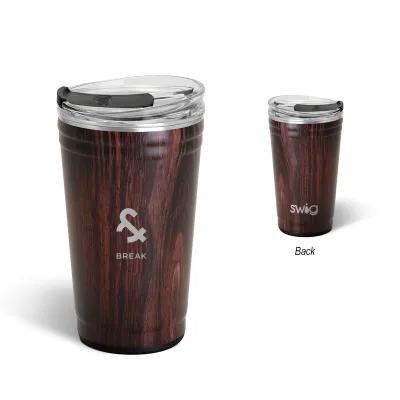 Insulated Tumbler Stainless Steel Bourbon Barrel - 24 oz - product view 2
