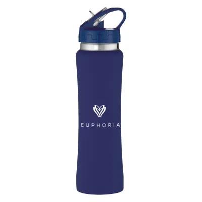 Water Bottle Stainless Steel Rubberized Finish - 25 oz