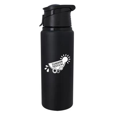 Water Bottle Aluminum Velvet Touch Flip Top - 24 oz