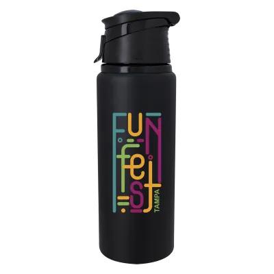 Water Bottle Aluminum Velvet Touch Flip Top - 24 oz - product view 2