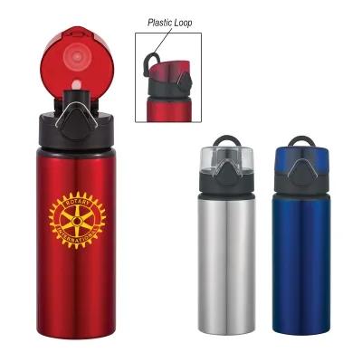Water Bottle Aluminum Sports Flip Top Lid - 25 oz