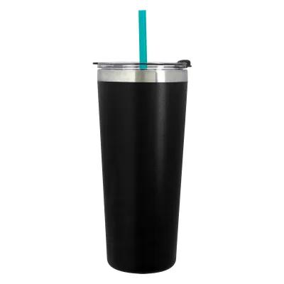 Insulated Tumbler Stainless Steel with Flip Top Straw - 24 oz - product view 2