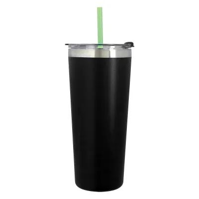 Insulated Tumbler Stainless Steel with Flip Top Straw - 24 oz - product view 5