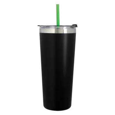 Insulated Tumbler Stainless Steel with Flip Top Straw - 24 oz - product view 6