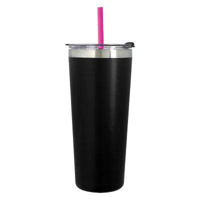 Insulated Tumbler Stainless Steel with Flip Top Straw - 24 oz - product view 7