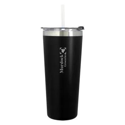 Insulated Tumbler Stainless Steel with Flip Top Straw - 24 oz - product view 10