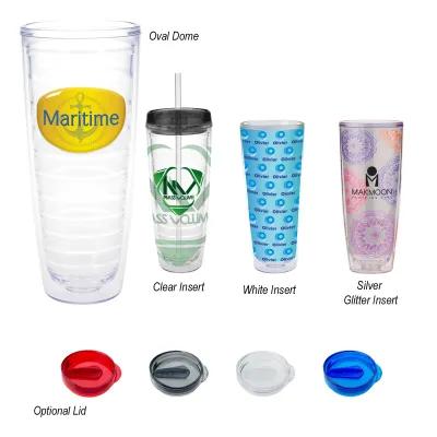 Tritan Tumbler Double Wall Insulated Insert Design - 26 oz