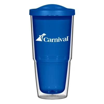Insulated Tumbler Double Wall with Thumb-Slide Lid - 24 oz